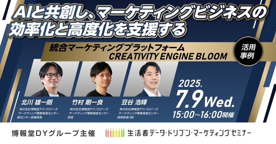 ~AIと共創し、マーケティングビジネスの効率化と高度化を支援する~ 統合マーケティングプラットフォームCREATIVITY ENGINE BLOOM 活用事例